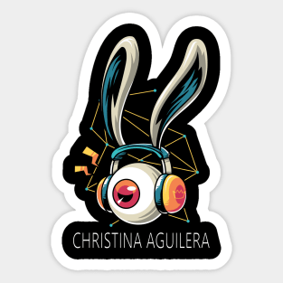 Listening Cristina Agulera Sticker